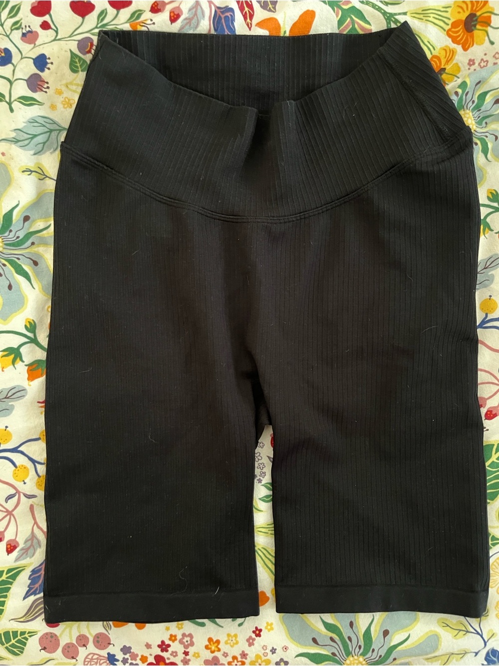 Balance Athletica Black Ribbed Workout Shorts